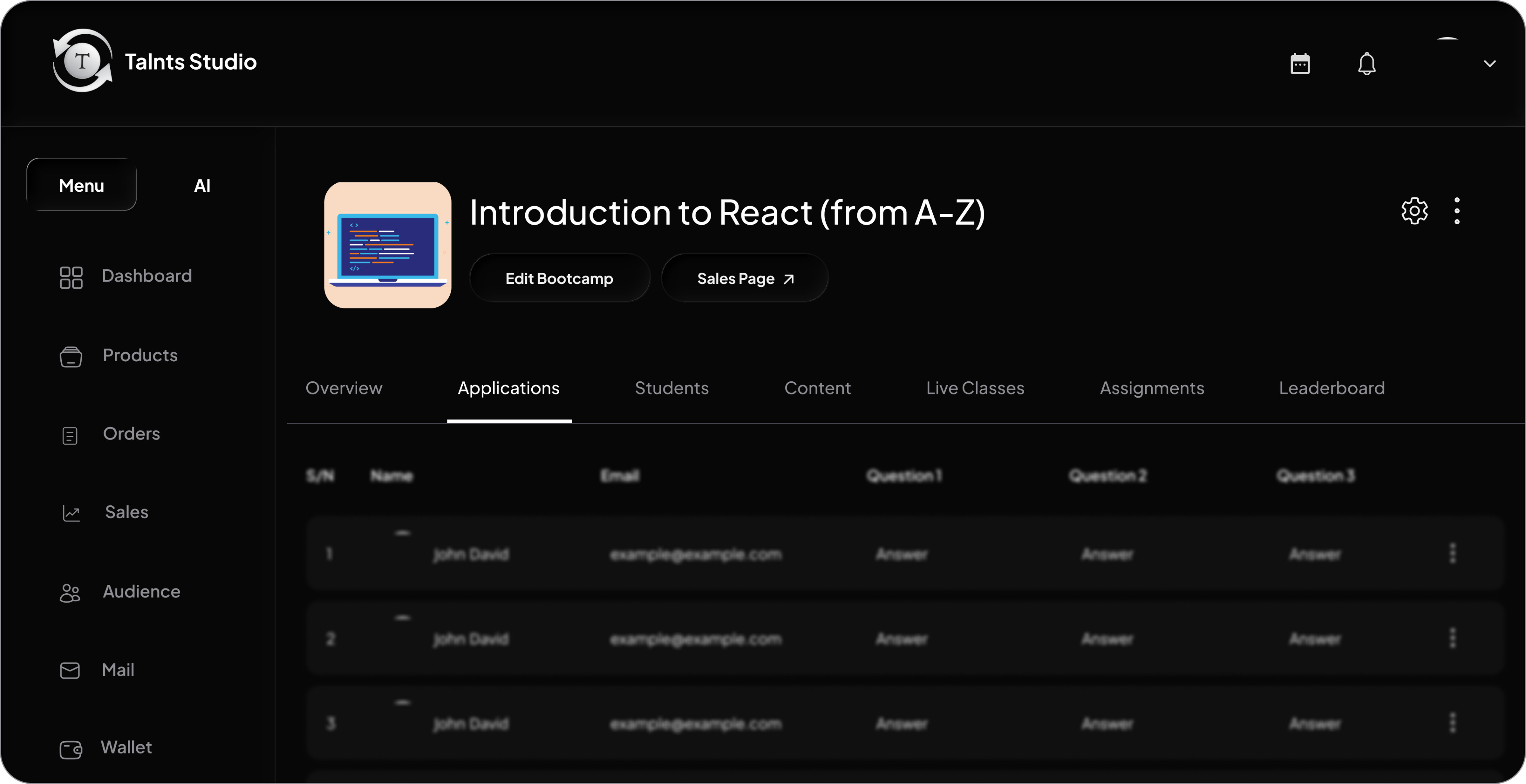 Management Application